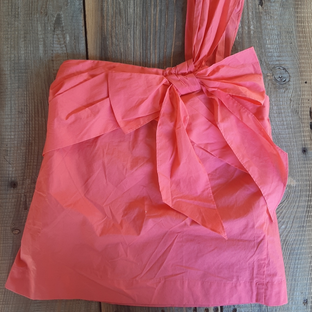 J.Crew Woman's half strap bright pink shirt NEW WITH TAGS